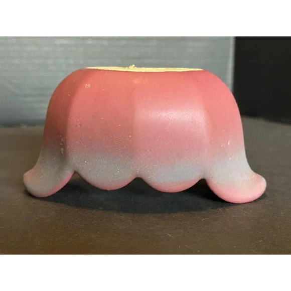 Van Briggle Art Pottery Mulberry Ombré Open Tulip boat vase - vintage - Picture 4 of 11